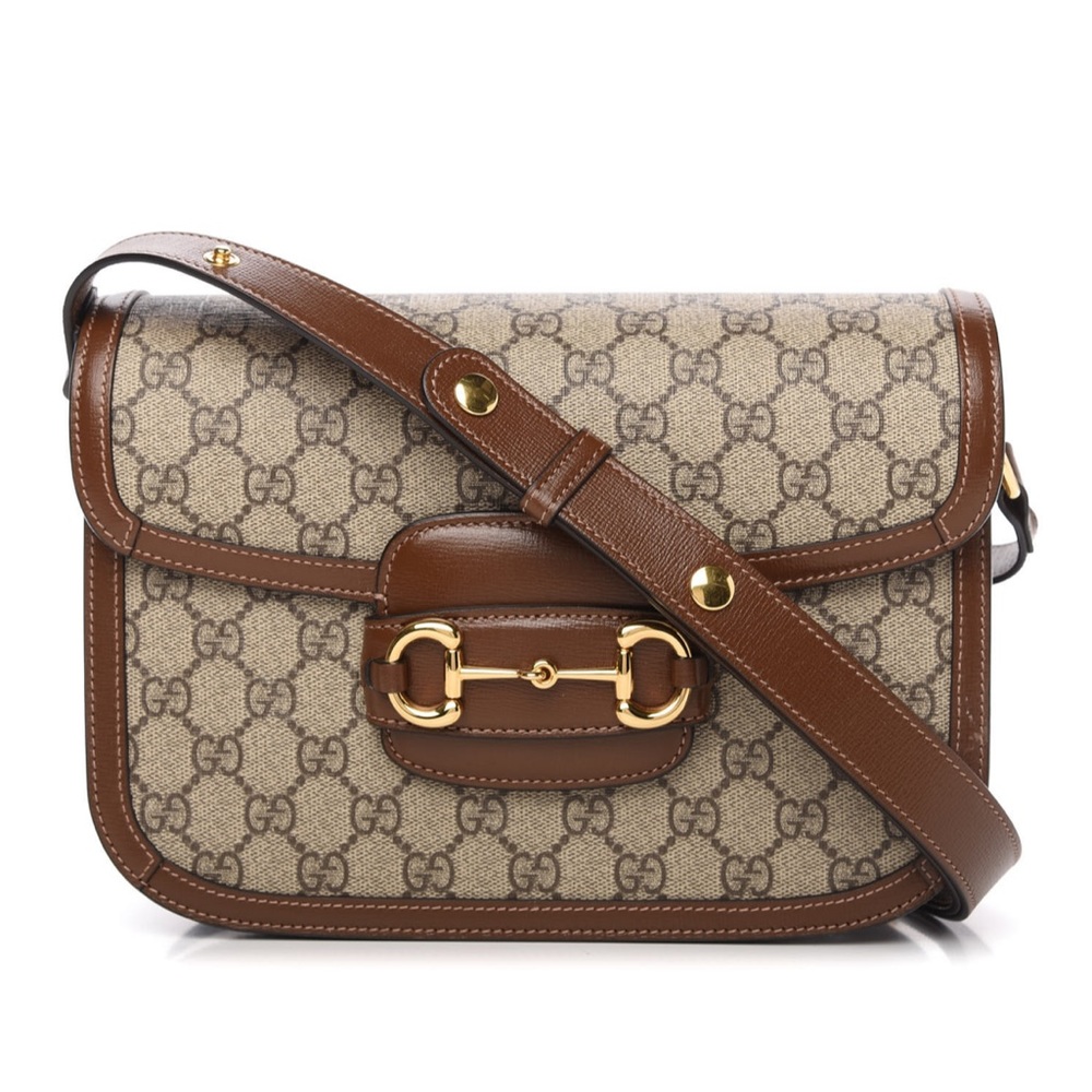 💯 Authentic GG supreme monogram Horsebit 1955 shoulder Bag